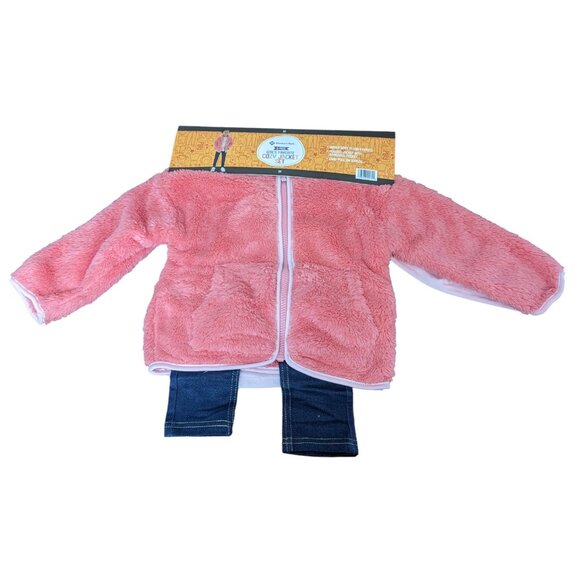 Members Mark Matching Set 3 piece Girls Top Pants Coat Jacket Woodland Owl Trees - Picture 11 of 12